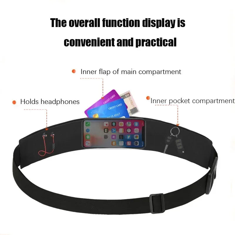 Men Women Waistbag Marathon Running Outdoor Riding Fitness Waterproof Phone Sport Male Female Belt Waist Bags  Sport Accessories