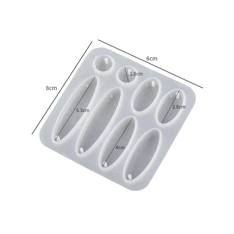 Geometric Earring Pendant Silicone Mold Round Epoxy Resin Mould For DIY Ornaments Keychain Necklace Charms Epoxy Resin Crafts