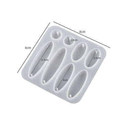 Geometric Earring Pendant Silicone Mold Round Epoxy Resin Mould For DIY Ornaments Keychain Necklace Charms Epoxy Resin Crafts