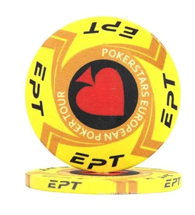 10 Pcs Portable Convenient Professional Sports Ceramic Chips Chess Poker Match Club Special Entertainment Equipment