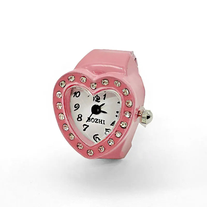 Temperament Women Love Lovers Finger Watch Small Cute Small Dial Flash Diamond Fashion Watch