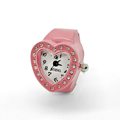 Temperament Women Love Lovers Finger Watch Small Cute Small Dial Flash Diamond Fashion Watch