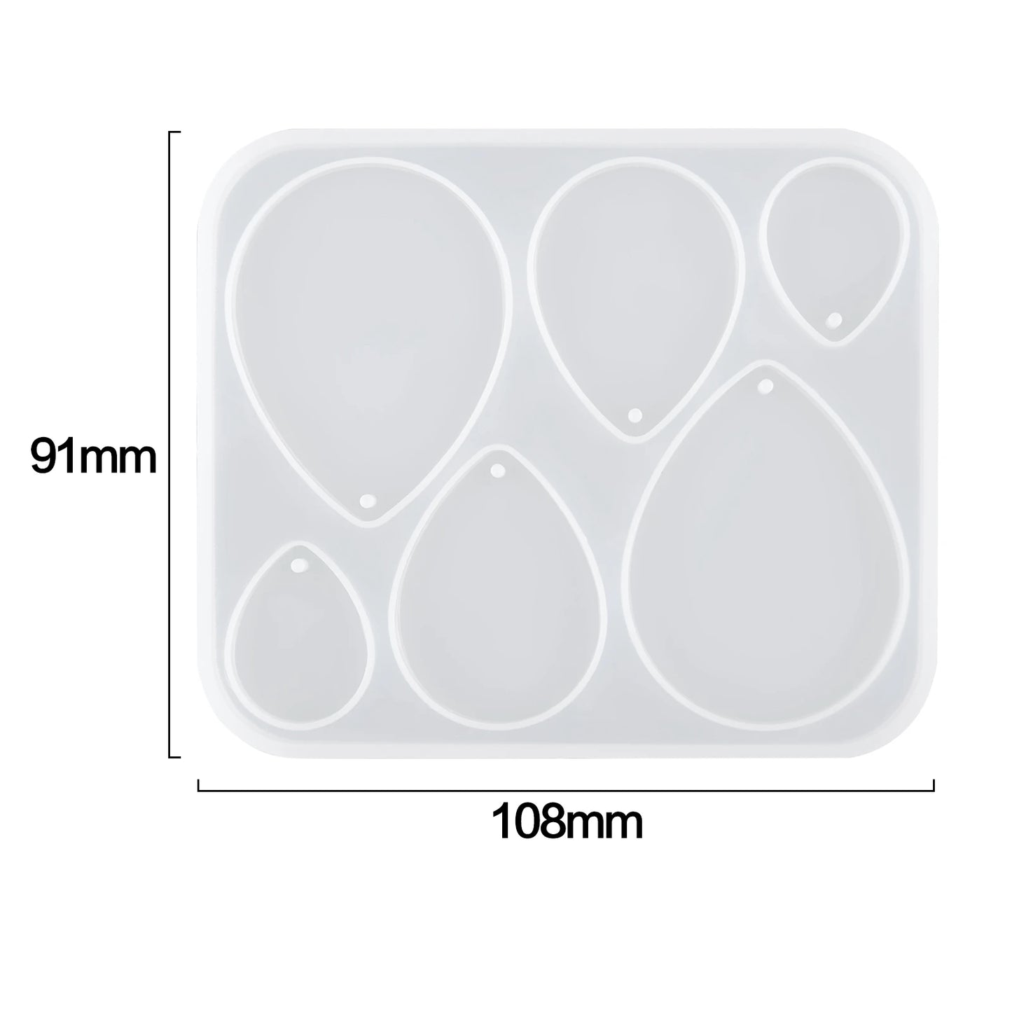 Geometric Earring Pendant Silicone Mold Round Epoxy Resin Mould For DIY Ornaments Keychain Necklace Charms Epoxy Resin Crafts