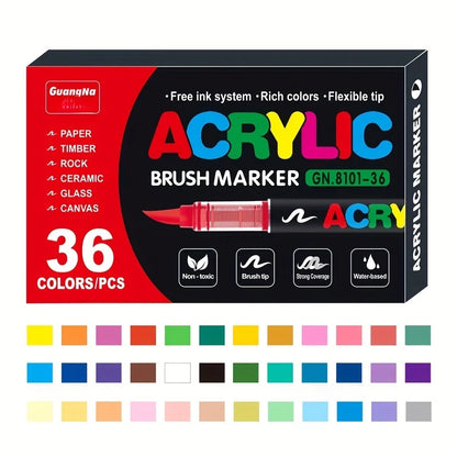 12/24/36/48/60/72/120/168 Colors Art Markers, Soft Tip resistant Acrylic Markers for Stone, Glass, Ceramic, Easter Eggs, Metal