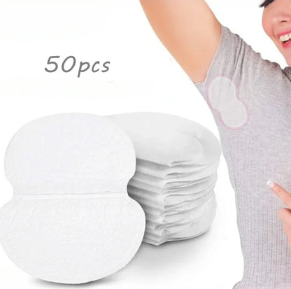 50pcs Underarm Dress Clothing Armpit Care Sweat Scent Perspiration Pads Shields Absorbing Deodorant Pads Women Men Wholesale