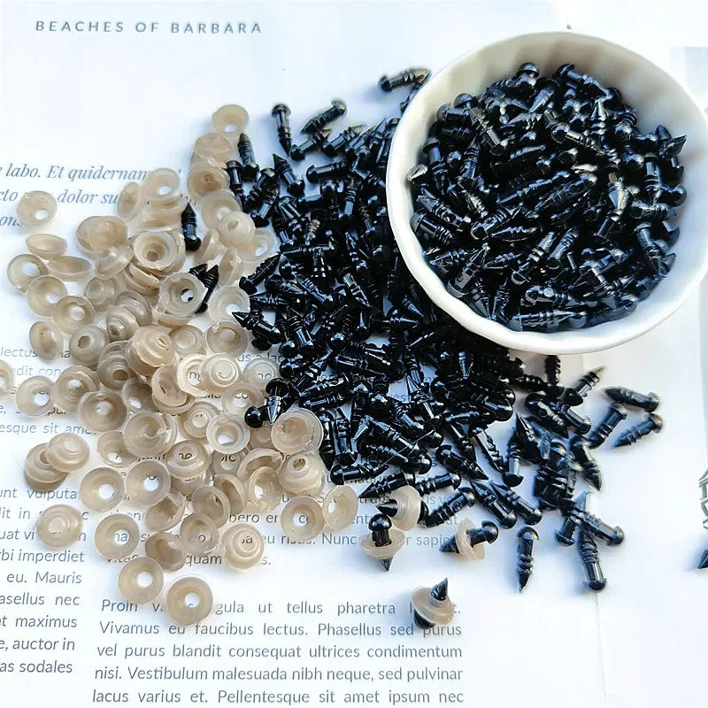 50/100pcs Eyeball Black Plastic Plush Safety Eyes Amigurumi for Toys Kids Diy Craft Funny Toy Eyes Animal Doll Accessorie 5-14mm