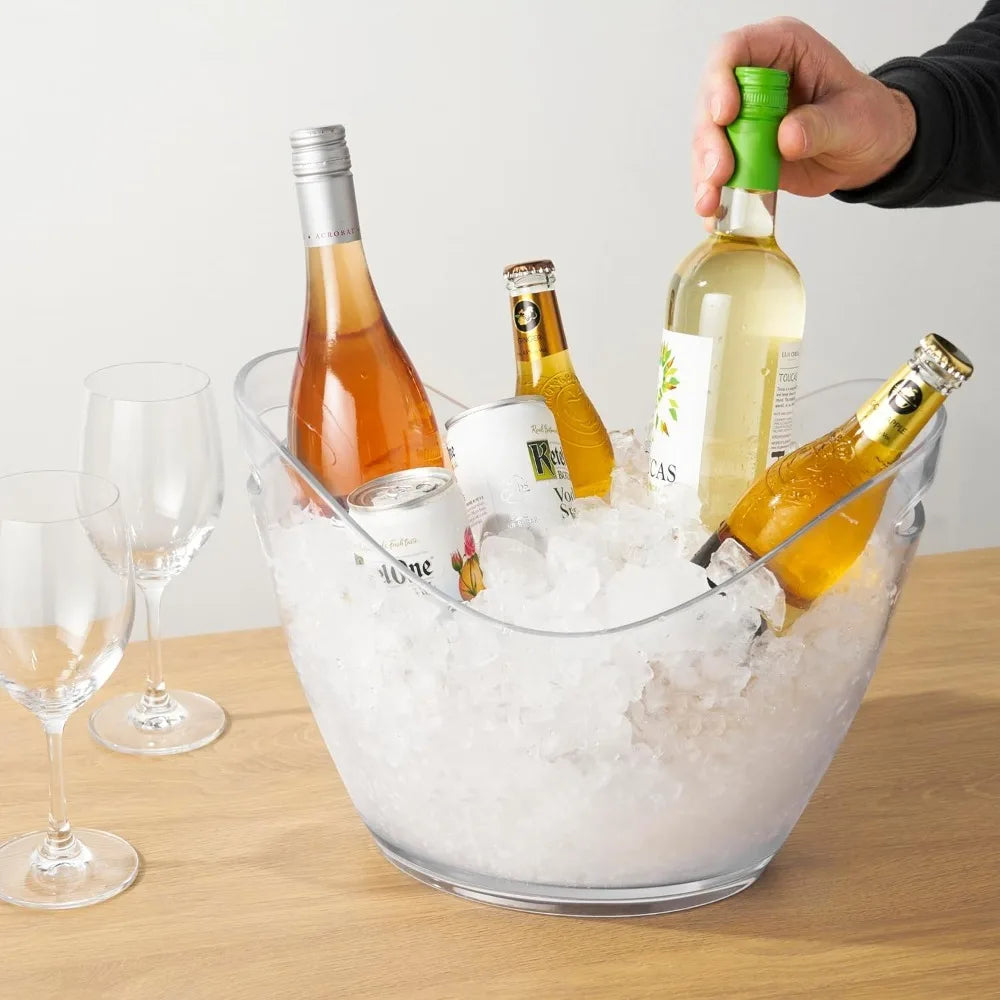 Acrylic Ice Bucket Transparent IceStorage Bucket BeverageCooling Bucket Party Champagne Bucket Essential for Entertaining Guests