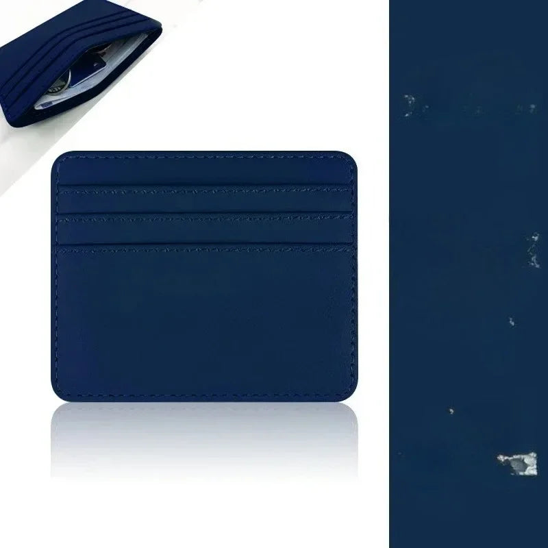 Fashionable men's and women's ultra-thin PU ID card bag credit card holder mini credit card holder