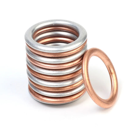 Oil Drain Plug Gasket Aluminum/Copper Crush Washer N0138157 for VW Audi Passat B5/B6 Golf 7/6 Tiguan A3 A4 Q5 Q7 Leak-Proof Seal