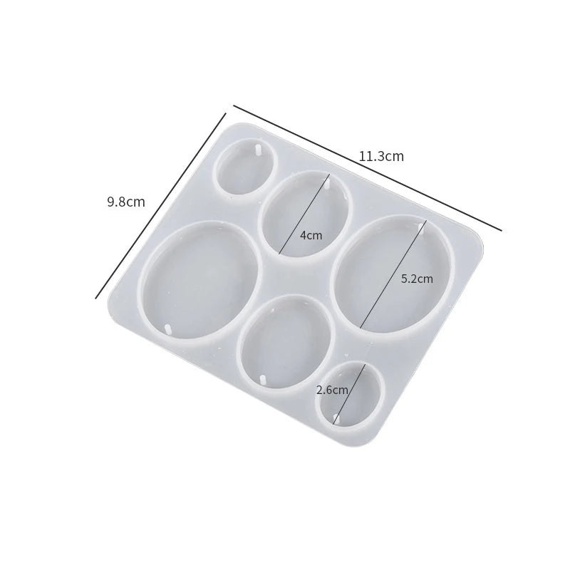 Geometric Earring Pendant Silicone Mold Round Epoxy Resin Mould For DIY Ornaments Keychain Necklace Charms Epoxy Resin Crafts