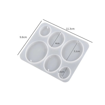 Geometric Earring Pendant Silicone Mold Round Epoxy Resin Mould For DIY Ornaments Keychain Necklace Charms Epoxy Resin Crafts