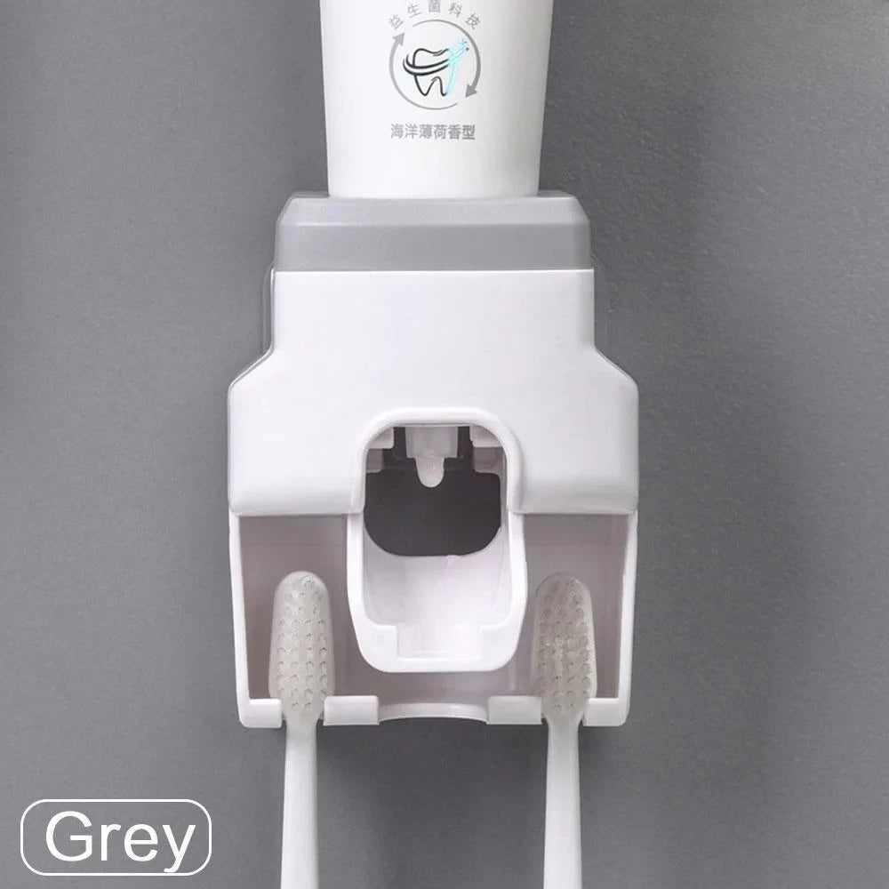 Wall Mount Automatic Toothpaste Dispenser Bathroom Supplies Toothpaste Squeezer Toothbrush Holder toothpaste squeezer