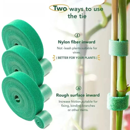 Nylon Plant Support Tape Self Adhesive Plant Fixing Cable Tie For Garden Reusable Plants Hook Loop Horticulture Straps Supplies
