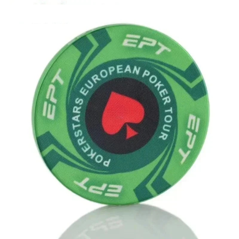 10 Pcs Portable Convenient Professional Sports Ceramic Chips Chess Poker Match Club Special Entertainment Equipment