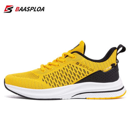 Baasploa Men Running Shoes Lightweight Sport Shoes Mesh Breathable Casual Sneakers Non-Slip Outdoor for Men New Arrival
