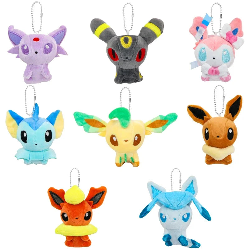 Eevee Umbreon Sylveon Espeon Vaporeon Plush Toys Sylveon Keychain Gengar Duskull Haunter Flareon Stuffed Peluche Doll Gifts Kids