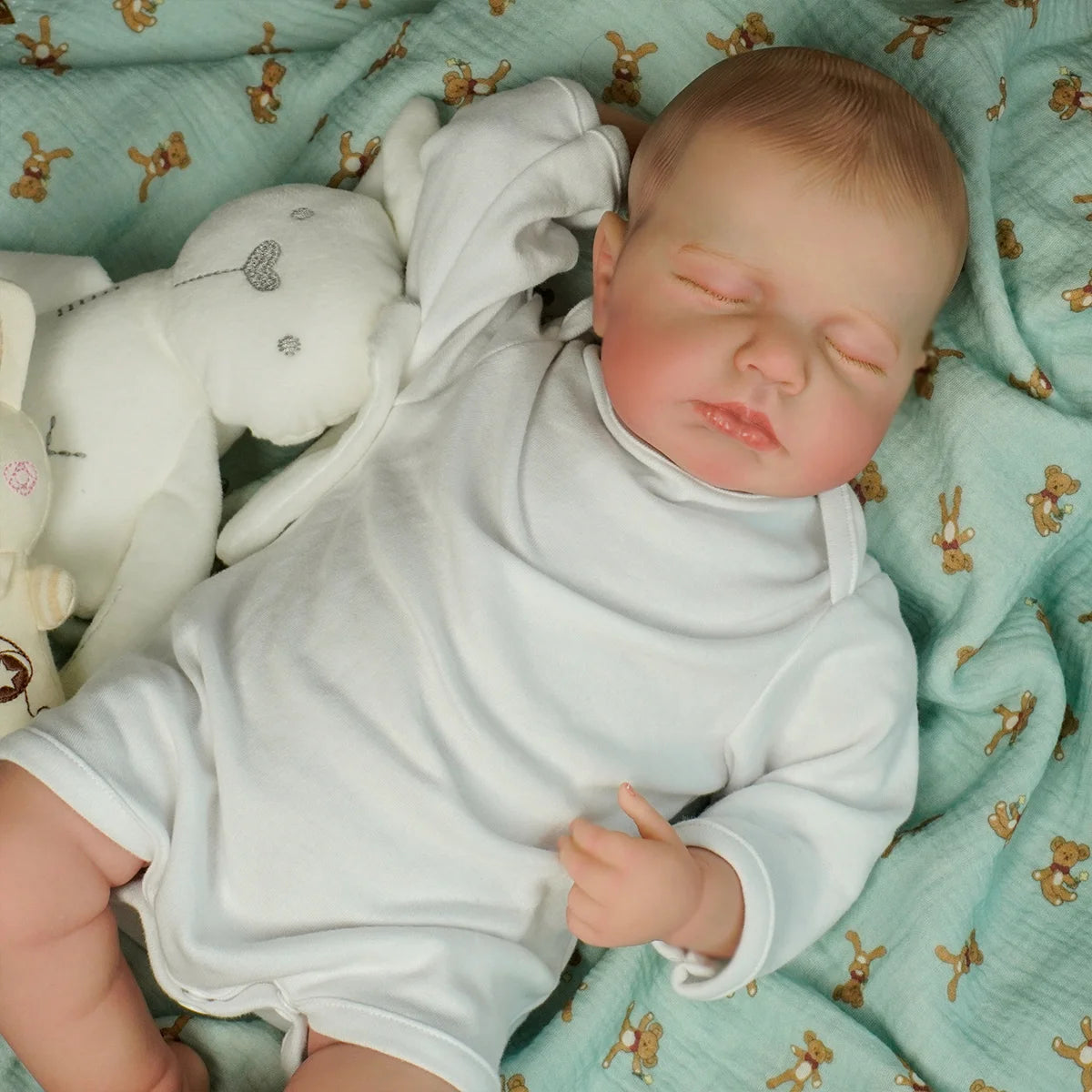 JOYORA Full Body Closed Eye Doll Newborn Baby Doll Lifelike Birthday Gift Children's Toy Christmas Gift Art Collection Doll