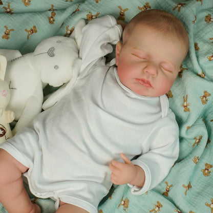 JOYORA Full Body Closed Eye Doll Newborn Baby Doll Lifelike Birthday Gift Children's Toy Christmas Gift Art Collection Doll