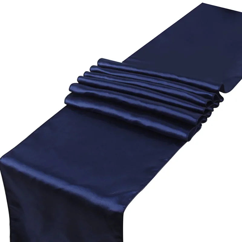 30cmx275cm(12*108inch) Satin Table Runner Banquet Wedding for Party Event Home Decoration Supply Table Cover Runner Tablecloth