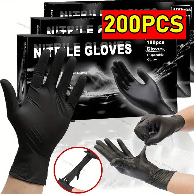 Kitchen Dishwashing Anti-Oil Gloves No Odor High Elasticity High Fit Household Hygiene Nitrile Gloves Multiple Specifications