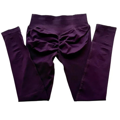 No Logo Scrunch Bum Gym Legging for Women Low Waistband Seamless Yoga Legging Workout Yoga Pants Push Up Sports Tights