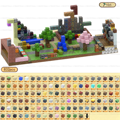 Magnetische Bausteine ​​Mine World Magnetwürfel-Set für Jungen und Mädchen, Kinder ab 3 Jahren, DIY-Modell, Kinder, STEM, sensorisches Spielzeug, Geschenk 