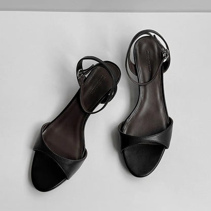 QUTAA 2025 Sexy Slingbacks Women High Heels Sandals Open Toe Pumps Shoes Party Genuine Leather Wedding Shoes Office Size 34-43