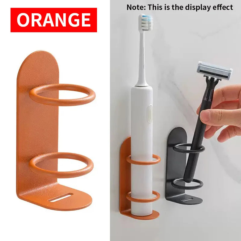 Multi functional toothbrush holder made of metal material, no drilling wall mounted, suitable for home, bathroom, toiletries, to