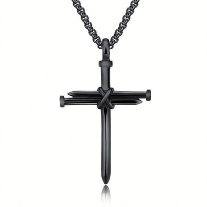 Summer Black Rhinestone Cross Jesus Pendant Choker Necklace for Women Punk Vintage Double Layers Chain 2025 Neck Boho Jewelry
