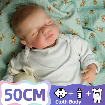 JOYORA Full Body Closed Eye Doll Newborn Baby Doll Lifelike Birthday Gift Children's Toy Christmas Gift Art Collection Doll