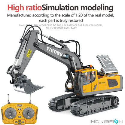 Excavator RC Car Toys Remote Control Car Toys For Boys Radio Control Excavator Dump Truck Bulldozer Electric Car Kids Toys Gift
