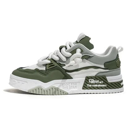 Men's Trendy Skate Shoes, Comfy Non Slip Casual Lace Up Sneakers For Men's Outdoor Activities