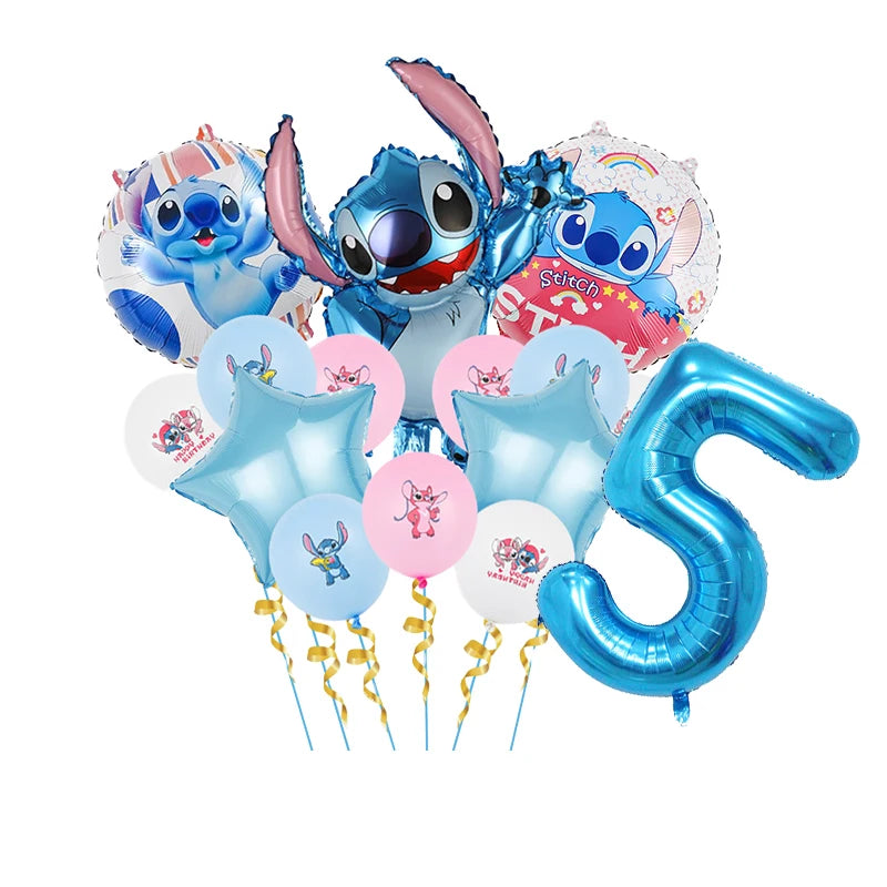 Disney Stitch Birthday Party Balloons Lilo & Stitch Balloon Sets Baby Shower for Kids Birthday Party Decorations Supplies Gifts