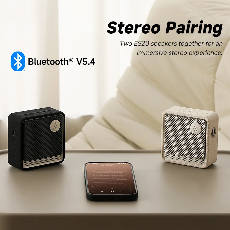 Edifier ES20 Portable Bluetooth Speaker Wireless Speaker IP67 Waterproof Light Effects Outdoor Speakers Deep Bass with Mic