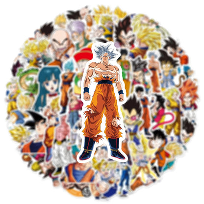 10/30/50pcs Classic Japan Anime Dragon Ball Stickers Kids Decals Toy DIY Laptop Water Bottle Phone Cool Cartoon Son Goku Sticker