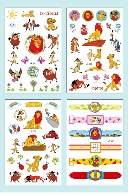 4Pcs/set Disney Avengers Tattoo Stickers Waterproof Original Princess Sofia Sticker Birthday Party Supplies Decoration Gifts