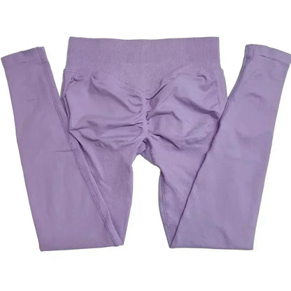 No Logo Scrunch Bum Gym Legging for Women Low Waistband Seamless Yoga Legging Workout Yoga Pants Push Up Sports Tights