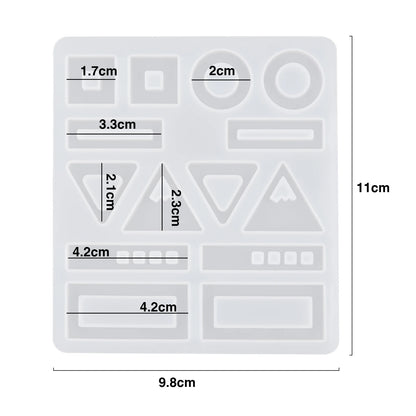 Geometric Earring Pendant Silicone Mold Round Epoxy Resin Mould For DIY Ornaments Keychain Necklace Charms Epoxy Resin Crafts