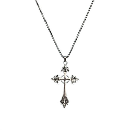 Summer Black Rhinestone Cross Jesus Pendant Choker Necklace for Women Punk Vintage Double Layers Chain 2025 Neck Boho Jewelry