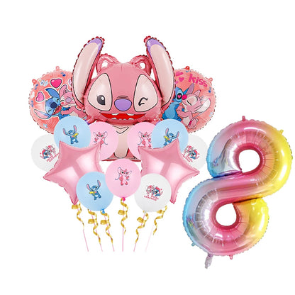 Disney Stitch Birthday Party Balloons Lilo & Stitch Balloon Sets Baby Shower for Kids Birthday Party Decorations Supplies Gifts