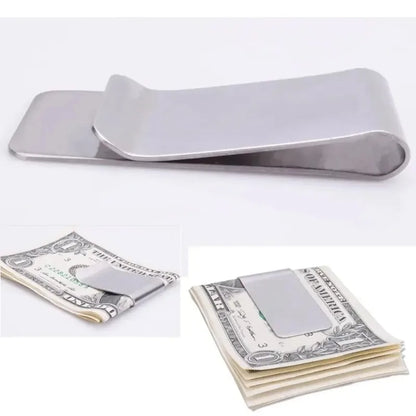 High Quality Hot Sale Metal Clip Slim Pocket Credit Card ID Clip Stainless Steel Money Clip Wallet Cash Clamp Men Purse