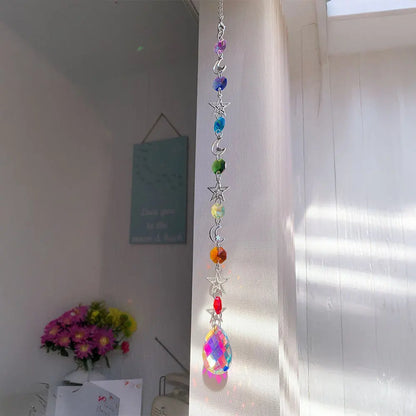 Crystal Wind Chime Rainbow Maker Sun Catcher Dream Catcher Pendant Home Garden Decor Wind Chime, Holiday, Festival, Home Decor,