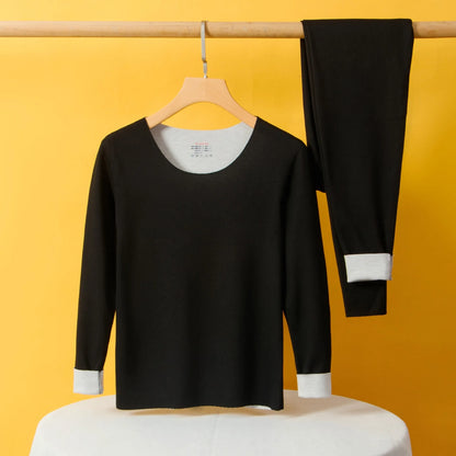 The New Cashmere Silk Thermal Underwear Set of Women's Non-marking Home Wear Wear Grinding Hair Fever Autumn Clothes and Pants