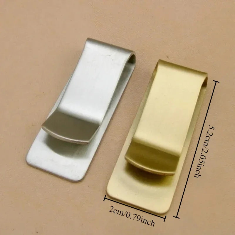 Schlanke Geldklammer aus Edelstahl für Herren, Geldscheinklammer für Bargeld, Ausweis, Kreditkarte, Geschäft, Dollarhalter, Metall, Geldscheinklemme 