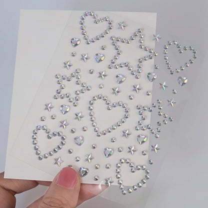 1Pcs Face Diamond Gem Sticker 5D Colorful Rhinestone Tattoo Eyeshadow Stickers fo Festival Nail Body Makeup Bling Jewel DIY Deco