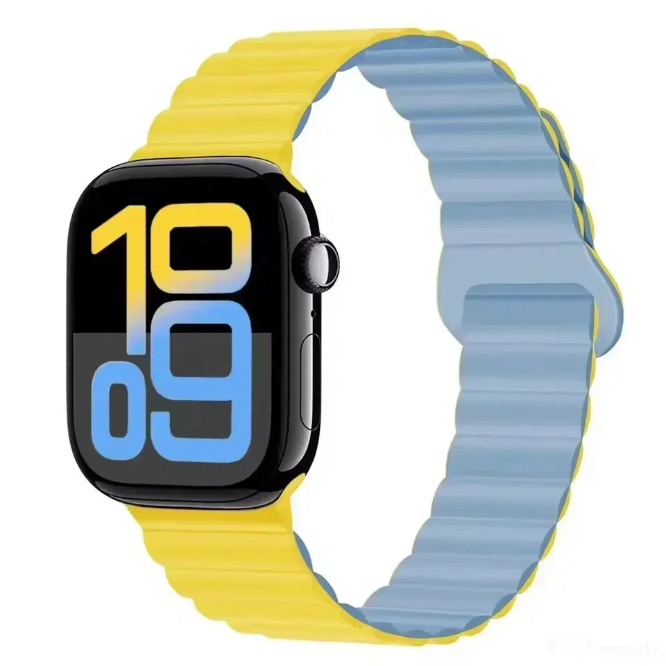 Magnetic Strap For Apple Watch Bands 46mm 42mm 49mm 45mm 44mm 41mm Silicone Sport Bracelet iWatch Series ultra 10 9 8 7 6 5 SE