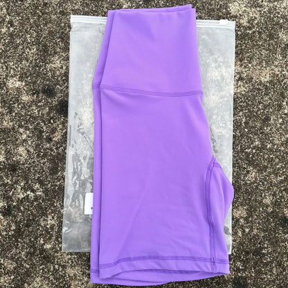 Solid Color Cycling Women Sport Yoga Short leggings Compression Support Sweat-Wickin Comprehensive Training Jog Internal Pocket