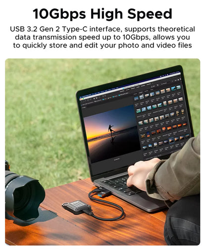 ORICO Portable M.2 2230 NVMe SSD Case 10Gbps External Hard Disk Enclosure USB C 3.2 Gen 2 M2 Housing Storage Box for PC Laptop