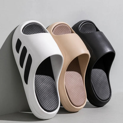 New Men Slippers Slides with a Sense High Aesthetic Value External Wear Anti Slip Thick Bottom, Beach Cool Slippers for Men