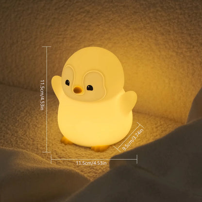 1 Novelty Penguin Nursery Night Light For Kids Room Rechargeable Sleeping Beside Night Lamp For Breastfeeding Toddler Decoration
